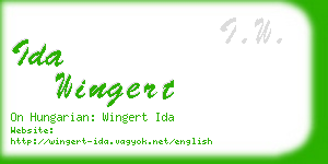 ida wingert business card